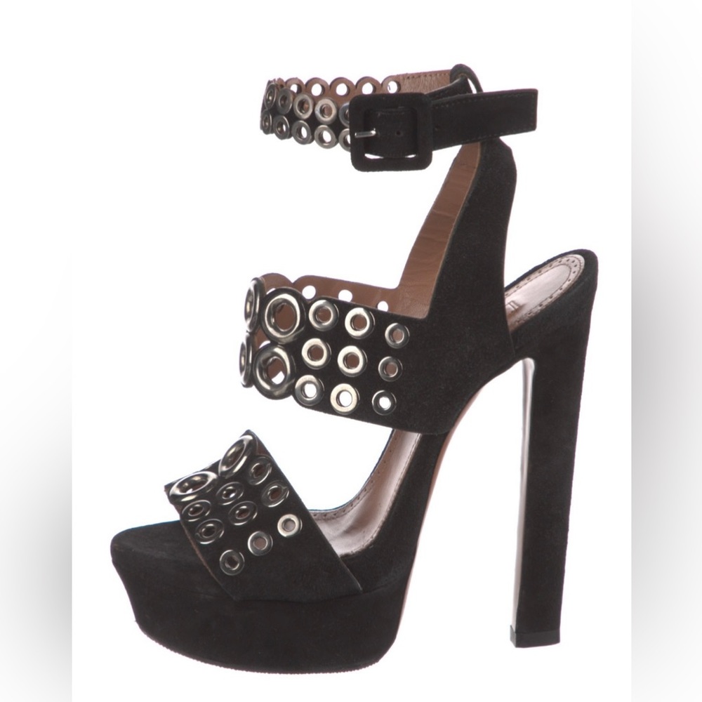ALAÏA Suede Platform Sandals